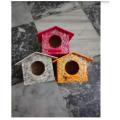 Birds Huts Wooden Finches, Gouldian, Java Small Size (Pack of 4). 