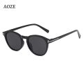 AOZE 2021 new Tom round sunglasses style pilot designer retro sunglasses fashion street tide sunglasses unisex Women ins Fashion. 