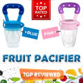 Pacifier for baby | fruit pacifier | Chosni for babies | Fruit Feeder | Soother | Teether | Feeding for infant | Fruit and Vegetable Feeding Pacifier | Baby fruit pacifier | random color. 