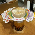 60 Pcs Anti-drip Paper Tray For Ice Cream Cone Flower Shape Paper Drip Proof Ice Cream Holder Card. 