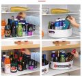 360° Rotating Kitchen Organizer Tray Lazy Susan Rack Kitchen Storage Revolving Tray Cosmetic Organiser Rotating Tray for Kitchen Spice Rack. 