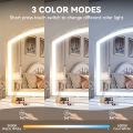 MR>A BRAND Vanity Mirror with Light, 32" x 24" Arched Led Makeup Mirror with 10X Magnification, Tabletop Desk Mirror, Dimmable 3 Colors Mode. 