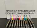 Professional Flysea Calligraphy Cut Paint Marker, Set of 12. 