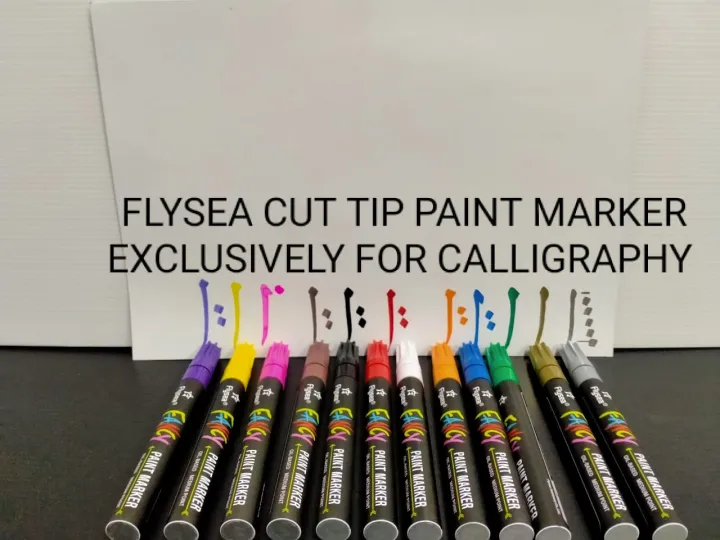 Professional%20Flysea%20Calligraphy%20Cut%20Paint%20Marker,%20Set%20of%2012%20-%20Image%206
