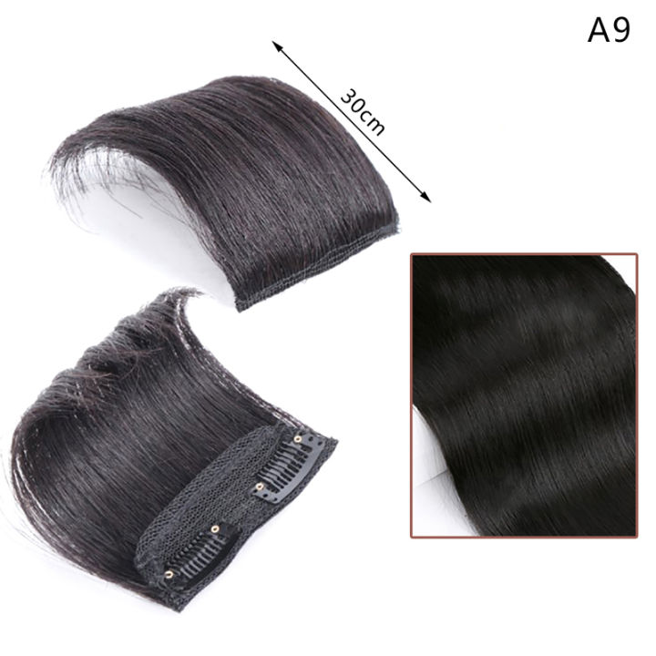 Women Fluffy Invisible Seamless Hair Pads Clip In Hair Extension Lining of Natural Hair Top Side Cover Hair Piece Synthetic Pads