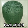 Pack Of 100 Plastic Prayer Cap Namaz Topi For Masjid Donation - Green Masjid Cap Plastic. 