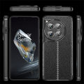 For OnePlus 12 Case PU Leather Business Back Cover Camera Protection Shockproof Softcase. 