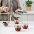 IKEA Korken Glass Jars (Set of 3) - Airtight Multi-use Storage Jars for Kitchen Organization, Decoration and More. 
