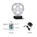Football Shaped 3D Night Light. 3D Illusion Night Lamp with Cool Football Design. Acrylic Desk Lamp with Remote Control, 16-Color Changing Night Lamp Gift for Football Lover Friends. Led Table Lamp . 3D Effect Led Light as Gift.. 