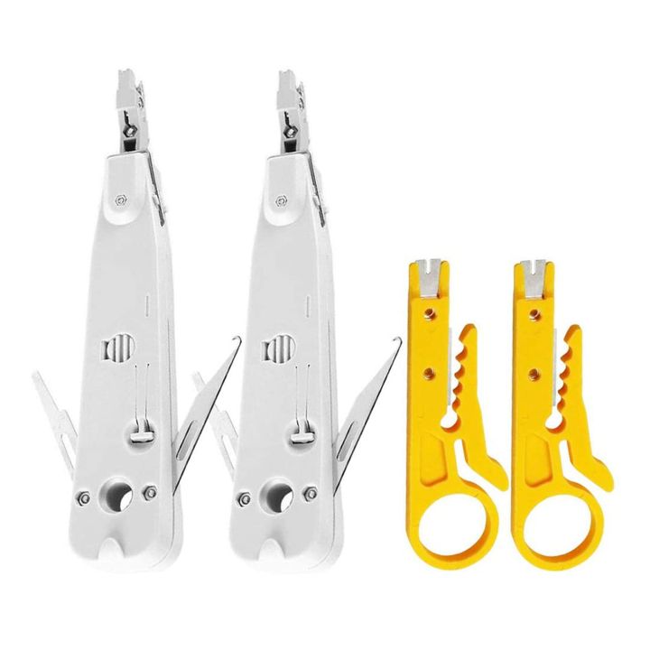 4x Punch Down Tool RJ45 RJ11 Cat5E Cat6 Network Phone Cable Socket Impact Terminal Insertion Tools