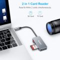 Beikell SD Card Reader, USB C SD, Micro SD Card Reader USB 3.0 Memory Card Adapter - Supports SD, SDXC, Micro SD, Micro SDXC, SDHC, MMC, RS-MMC, Compatible with MacBook Pro/Air, iPad Pro, Galaxy etc. Grey. 