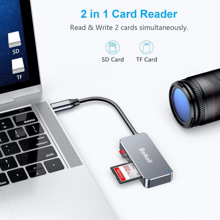 Beikell%20SD%20Card%20Reader,%20USB%20C%20SD,%20Micro%20SD%20Card%20Reader%20USB%203.0%20Memory%20Card%20Adapter%20-%20Supports%20SD,%20SDXC,%20Micro%20SD,%20Micro%20SDXC,%20SDHC,%20MMC,%20RS-MMC,%20Compatible%20with%20MacBook%20Pro/Air,%20iPad%20Pro,%20Galaxy%20etc.%20Grey%20-%20Image%203