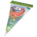 Dinosaur Flag Banner - 11 Inch Height - Buntings - Dinosaur Themed Party - Multicolors - Boys - Pack Of 10 Buntings. 