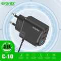 Erorex High Quality Charger, C-10 (3.1 Ampere) Dual USB Port With Micro Cable Pin_Erorex Charger. 