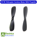2 pair Micro 3V DC Helicopter Coreless Motor With Propeller by electrica (2 moter & 2 Propeller ). 