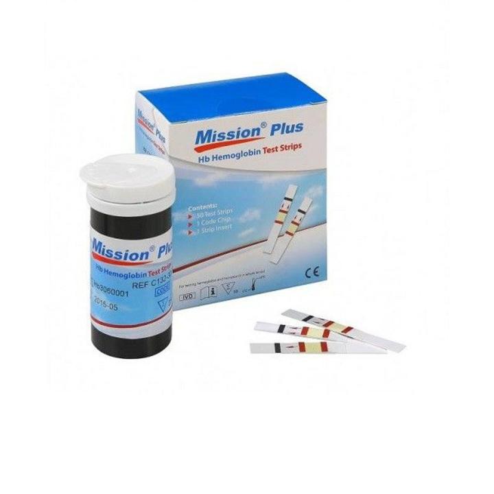 Mission Plus Hb Hemoglobine Teststrips 25