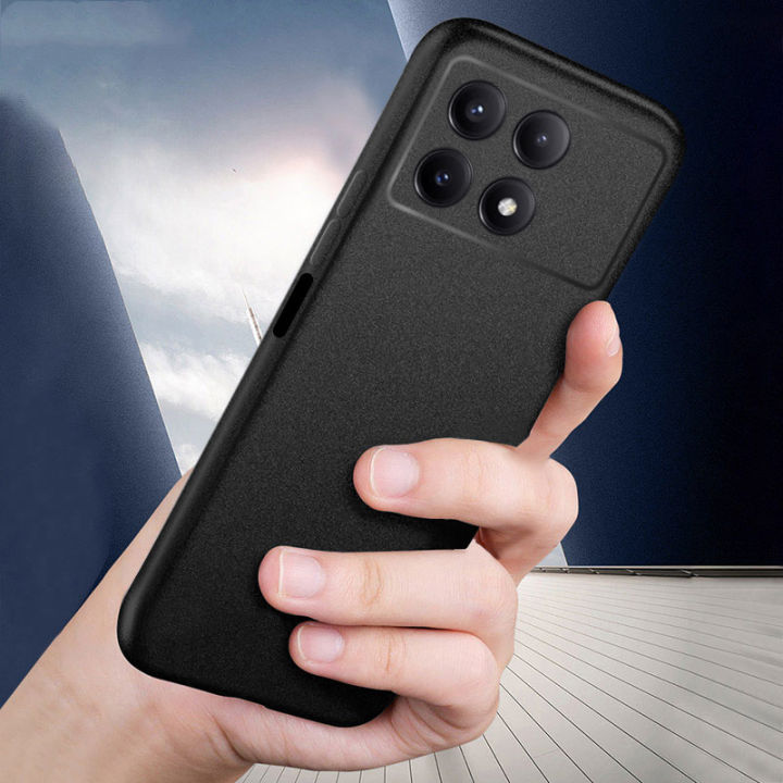For Xiaomi Poco F6 case Matte Silicone Soft Sandstone Super Scrub Non-slip Back cover For Xiaomi Poco F6 Pro Back cover Phone Cases