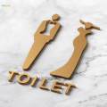 WC Sign Board Signage Bathroom Sign with Self Toilet Sign Male Female S. 