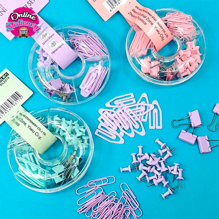 Kawaii Desk Accessories Organizer Stationery Set School And Office Stationery Set 54 Pieces