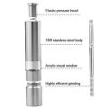 Techmanistan Stainless Steel Salt and Pepper Mill Grinder (1 Piece), Stainless Steel Manual Salt Grinder, Pepper Grinder, Spice Mill, Salt Mill, Pepper Mill, Handheld Salt & Pepper Mill. 