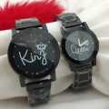 Couple Watches - Watch for Men and Women - Chain Watches for Men & Girls - Stylish & Luxury Couple Watches - King & Queen - Quartz Watch with Box & Bag - Wedding & Valentine Days Gift for Couple - Free delivery Product - Wedding Accessories. 