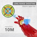 Iron Man Electric Ball Blaster Gun Toy Set with Goggles, Strong Power Gel Blaster Arm Toys for boys, Rechargeable & Reusable, Automatic Gel Burst Outdoor Toys Perfect for Summer Play Pool Party or Birthday Gift For Boy. 