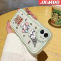 JIUMOO For OPPO F7 Case Cartoon My Melody And kuromi Lovely Cream Wave Border Shockproof Phone Cases Creative Transparent Casing. 