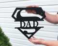 Superman Logo with name wooden wall art, laser cut wooden wall art, wall decoration item, kids room wall art. 
