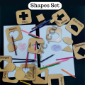 kids wooden drawing stencils | ABC stencils for kids | Wooden Stencils for children | Urdu Alphabets stencils | 1 to 10 Stencils for drawing. 