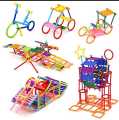 Sticks Blocks Educational Building Blocks Smart City DIY Stick Toys Different Shape Game for Kids Boys and Girls (Pipe Puzzle Game). 