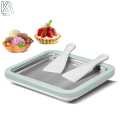 Ice Cream Roll Maker Plate Tray for Kids & Adults – Stainless Steel Rolled Ice Cream Pan with 2 Spatulas  Homemade DIY Cold Plate Ice Cream Maker  Manual Frozen Dessert Pan for Yogurt, Sorbet, Gelato, Fruit Roll, Kids Gift, Summer Tool for Home Use. 
