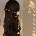 Vintage Chinese Flower Fringe Hair Sticks Fashionable Female Metal Hairpin Hair Stick Hairwear Hair Ornament Jewelry Accessories Encounter. 