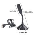 USB Stand Mic Microphone for Laptop / PC Computer - (Adjustable / Bendable). 