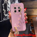 Casing realme 12 Pro 5G realme 12 5G 2024 realme 12 plus back cover phone case softcase electroplated silicone shockproof cover new design Clover bracelet for girl ddsyc02. 