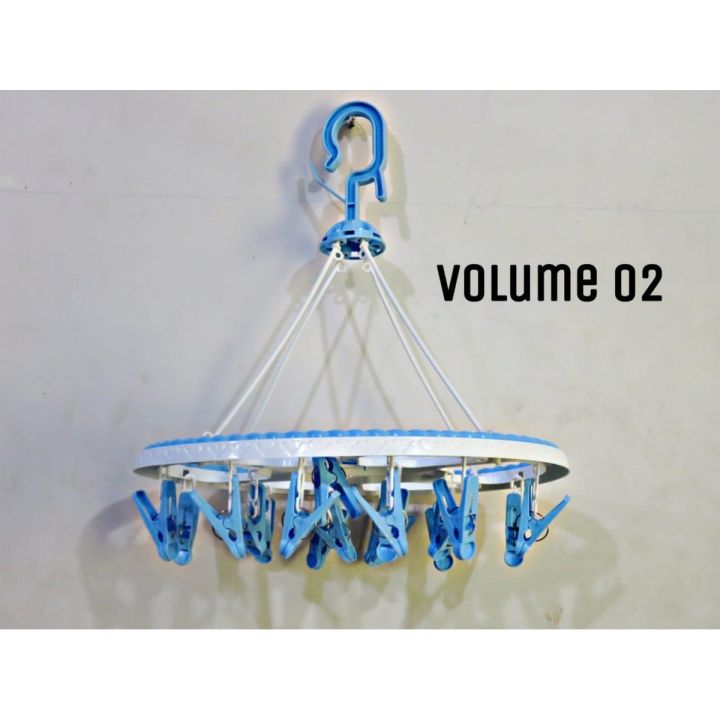 Plastic Hanger for Baby Cloth Premium Hanger Set | Round Shape 24 Clips Baby Clothes Hanger | Baby Clothes Hanger - Easy Hanging Clothes