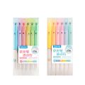 6Pcs Erasable Highlighters Pastel Markers Dual Tip Fluorescent Pen For Art Drawing Doodling Marking School Office Stationery. 