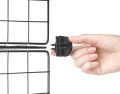 Whitmor Storage Cubes - Stackable Interlocking Wire Shelves -Black (Set of 6). 