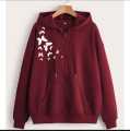 Flower Printed Fleece Zipper Jacket for Girls and Women, Trendy, Comfortable, Durable, and Soft Fabric for Casual Wear. 