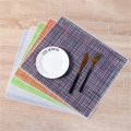 Silicone Table Mat Durable Korean Style Plaid Dining Table Insulation Pad. 
