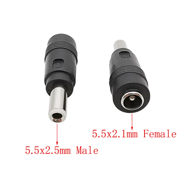5/2/1Pcs%20DC%20Female%205.5x2.1mm%20to%20Male%205.5mm%20x%202.5%20mm%20DC%20Power%20Plug%20Jack%20Connector%20Converter%20Barrel%20Adapter%20Plugs%20Connectors%20-%20Image%202