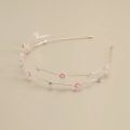 New Double Layer Metal Hairband Flower Pearl Headband for Women Headwear Shiny Rhinestone Hair Band Hoop Hair Accessories. 