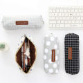 Brief Style geometry Grid dot Student Pencil Case School pen Case for Girls Boys Stationery canvas bu Pencil Bag studio schools. 