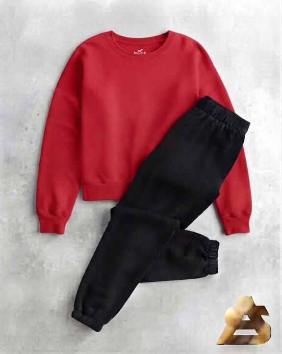 Winter%20%20Sweatshirt%20And%20Trouser%20Casual%20Loose%20Fleece%20Pullover%20Tracksuit%20For%20Women%20And%20Girls%20-%20Image%203