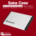 Transcend 2.5” SSD/HDD Enclosure USB 3.1 Gen 1 Sata Case 2.5 inches. 