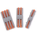 SPL-1 2 3 Way Reusable Spring Lever Terminal Block Electric Cable Wire Connector Encounter. 