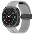 Magnetic Folding Buckle Silicone Watch Band For Samsung Galaxy Watch Ultra 47mm. 