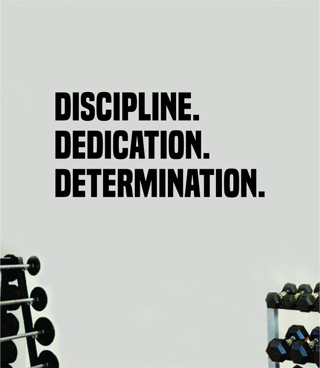 Discipline%20Dedication%20Determination%20Wall%20Decal%20Sticker%20Vinyl%20Art%20Bedroom%20Room%20Decor%20Teen%20Quote%20Inspirational%20Boy%20Girl%20Motivational%20Work%20Out%20Gym%20Run%20Cardio%20Beast%20Health%20Lift%20Fitness%20School%20Work%20Office%20-%20Image%202
