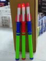 Hand push bazooka luminous rocket launcher luminous sound can fire cupola toys in Park Square. 