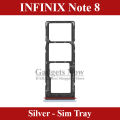Infinix Note 8 SIM Tray Sim Jacket Sim Slot Sim Door For Infinix Note 8 - Silver. 