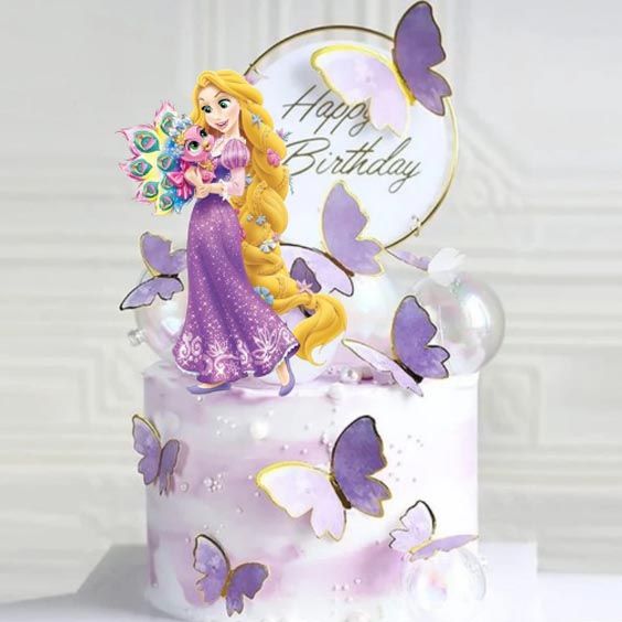 Princess Rapunzel Cake topper, Tangled Cake Topper, Custom Cake Topper, Personalized Cake Topper, Disney Princess Karachi décor cake topper